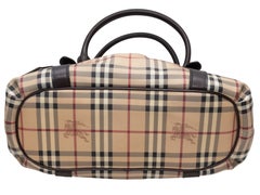 Tan & Multicolor Burberry Haymarket Check Northfield Tote