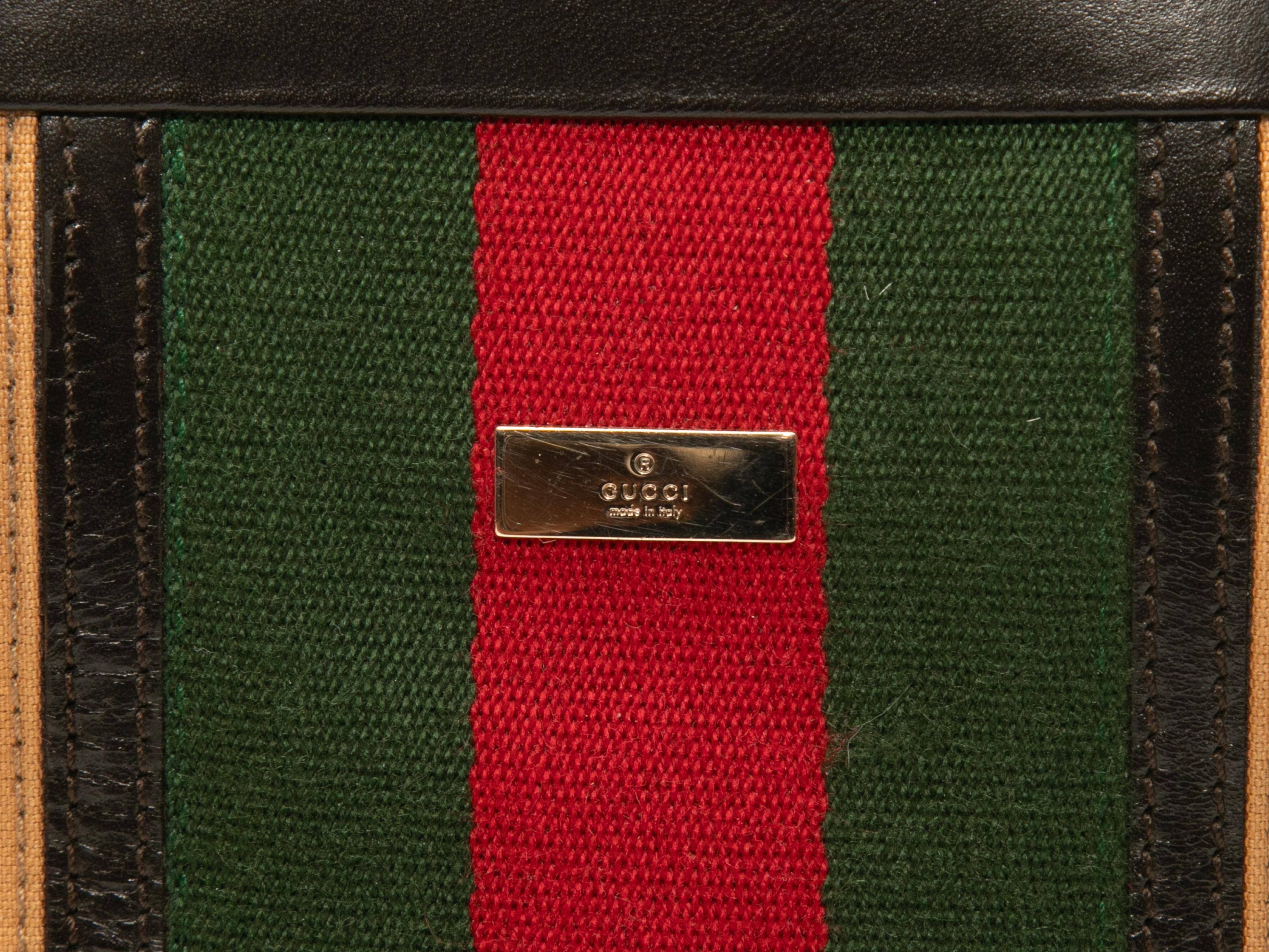 Tan & Multicolor Gucci Web Tote Bag For Sale 2