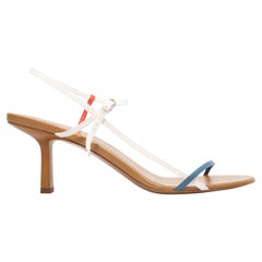 Tan & Multicolor The Row Bare Heeled Sandals