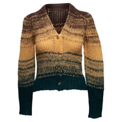 Tan & Multicolor Ulla Johnson Baby-Strickjacke aus Alpaka mit Streifen Größe US XS