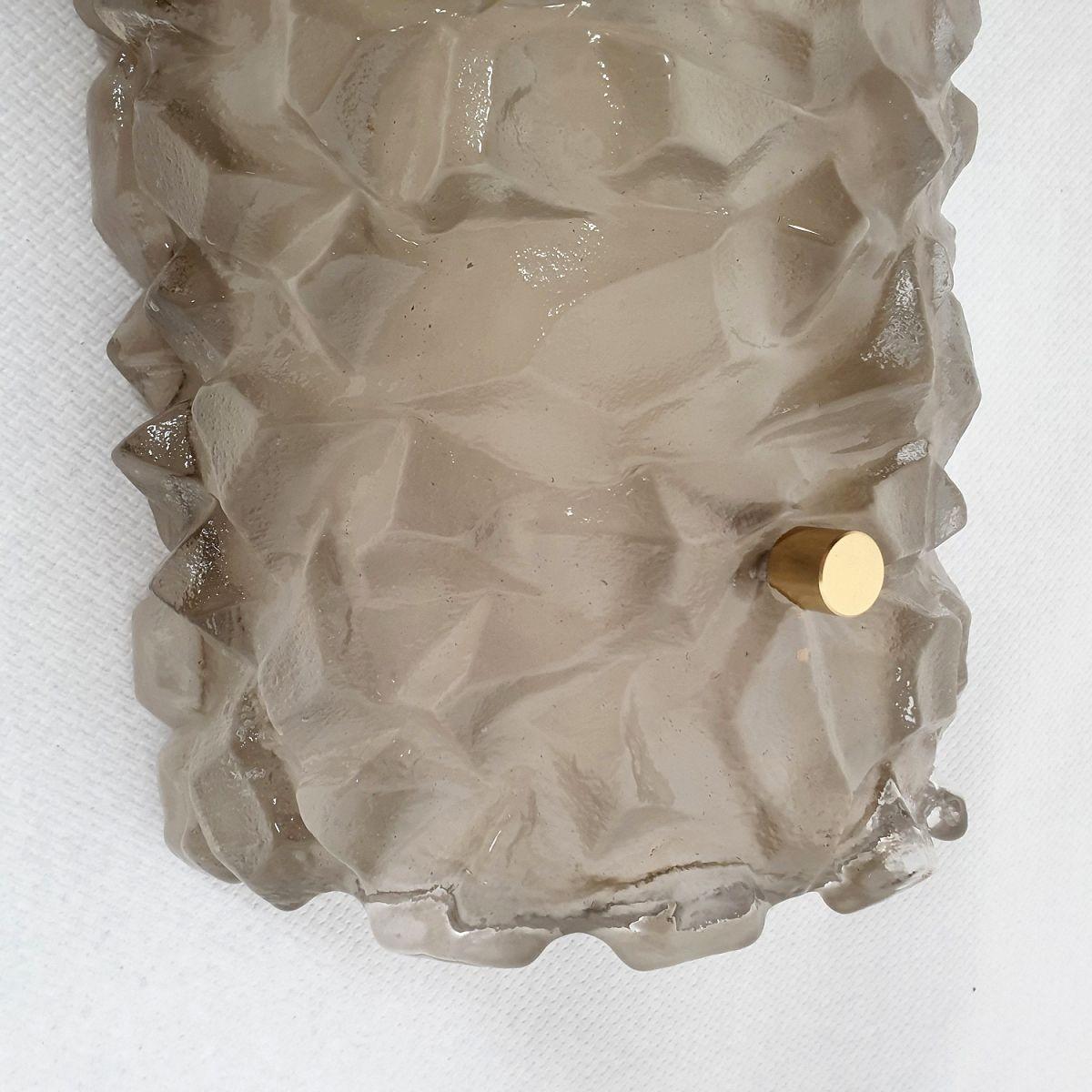 Tan Murano glass sconces, Italy - a pair For Sale 3