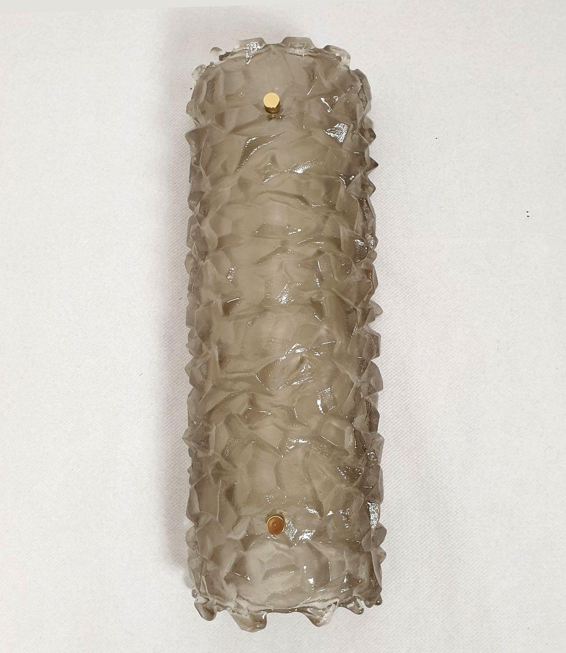Italian Tan Murano glass sconces, Italy - a pair For Sale