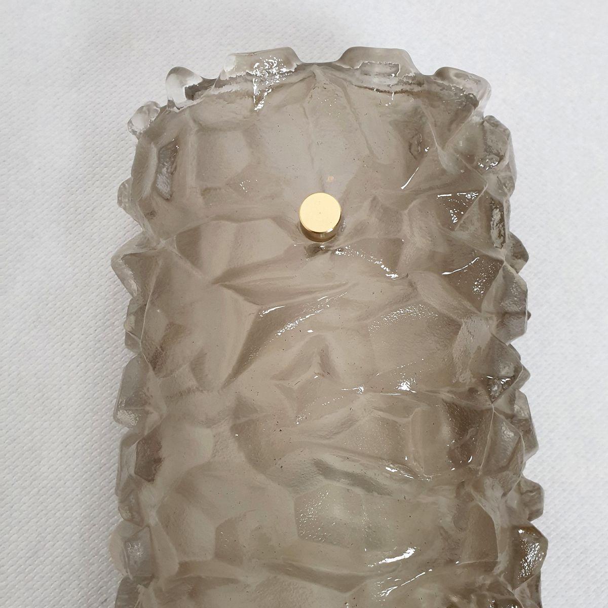Tan Murano glass sconces, Italy - a pair For Sale 1