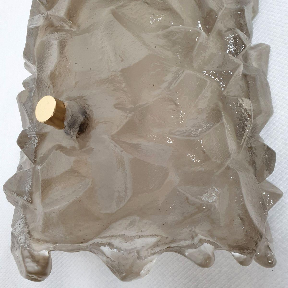 Tan Murano glass sconces, Italy - a pair For Sale 2