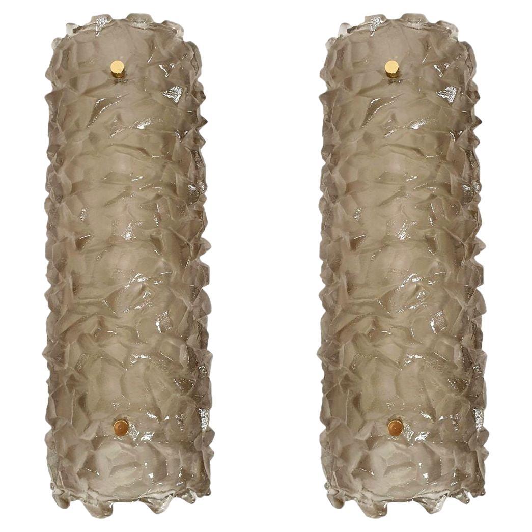 Tan Murano glass sconces, Italy - a pair