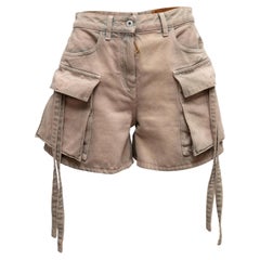 Tan Off-White Cargo-Shorts in Hellbraun Größe 27