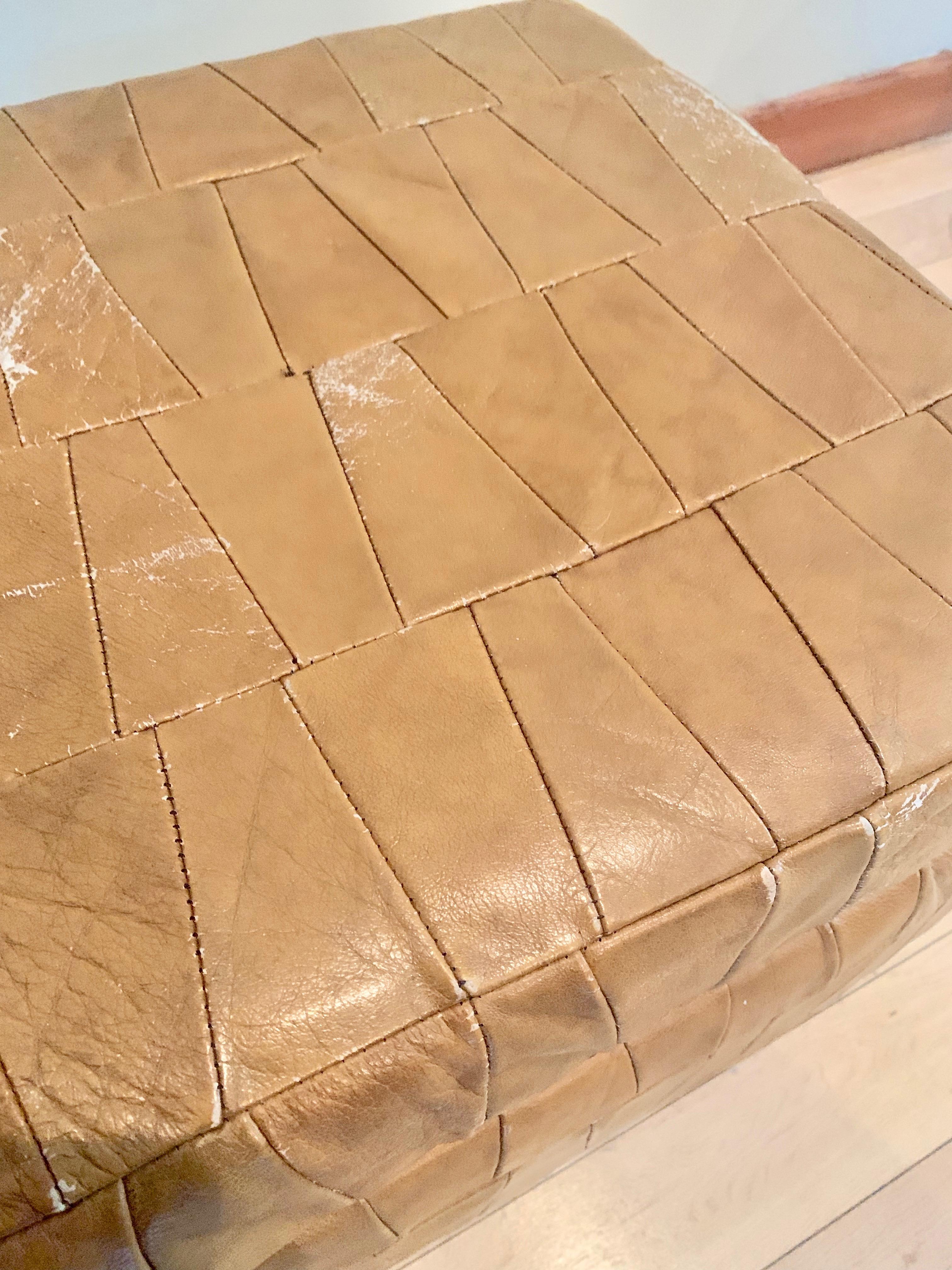 De Sede Patchwork Leather Storage Ottomans In Good Condition In Los Angeles, CA
