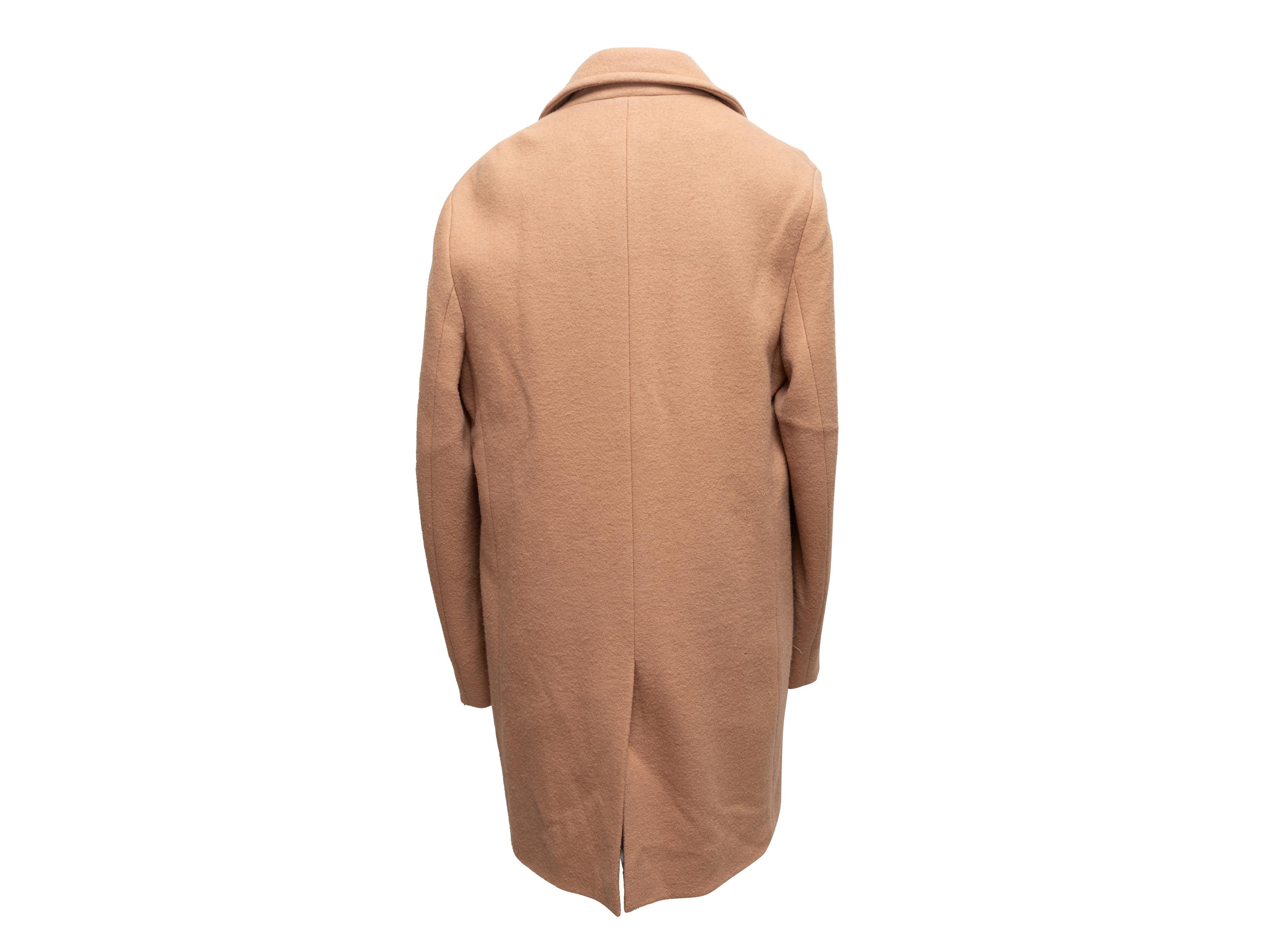 Tan Phillip Lim Wool Double-Breasted Fur-Lined Coat In Good Condition For Sale In New York, NY