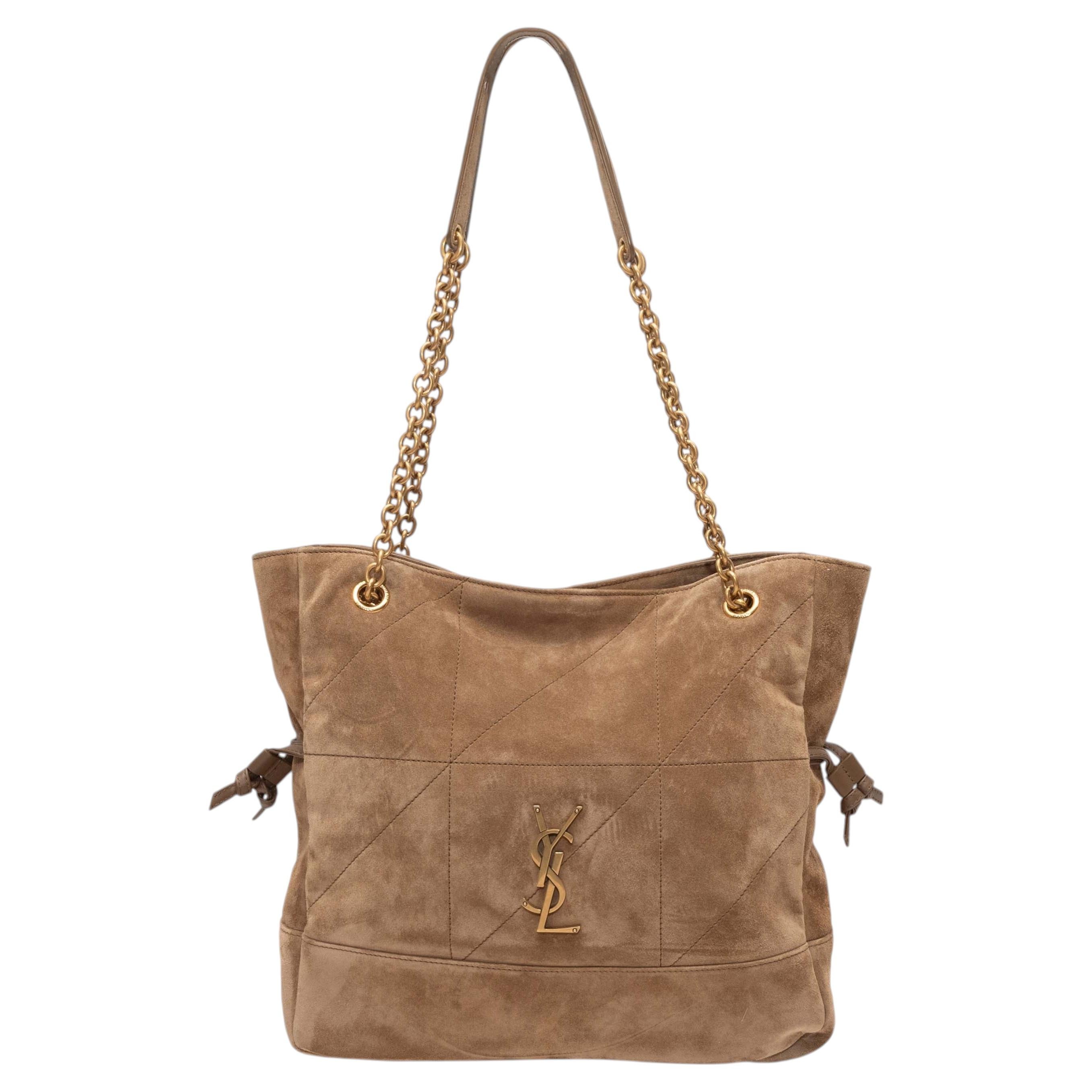 Tan Saint Laurent Suede Jamie Bag For Sale