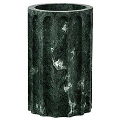 TAN Satin green Guatemala marble Column Vase by FiammettaV Home Collection