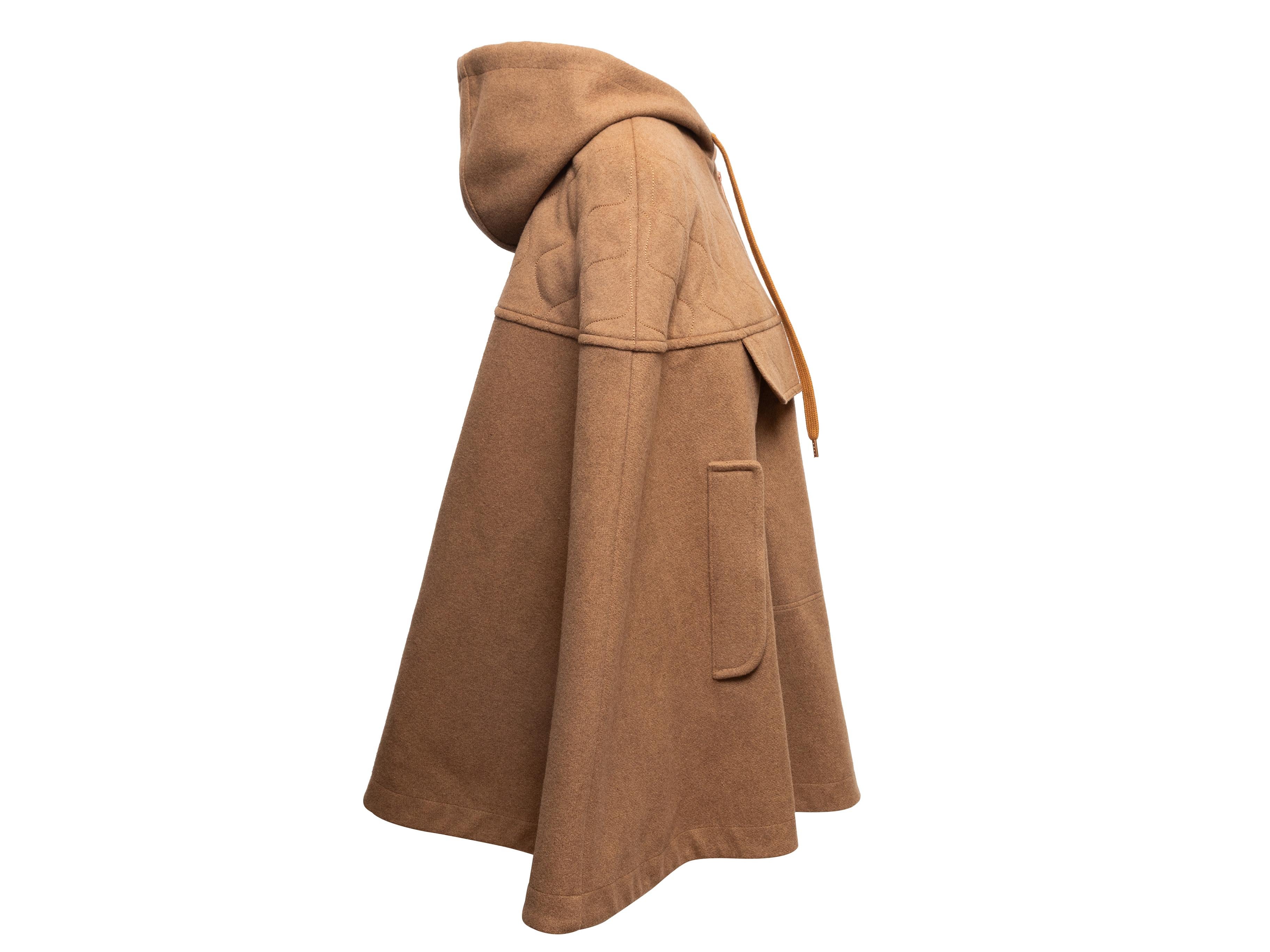 Marrone Capo in lana con cappuccio Tan See by Chloe taglia M.L.A. in vendita