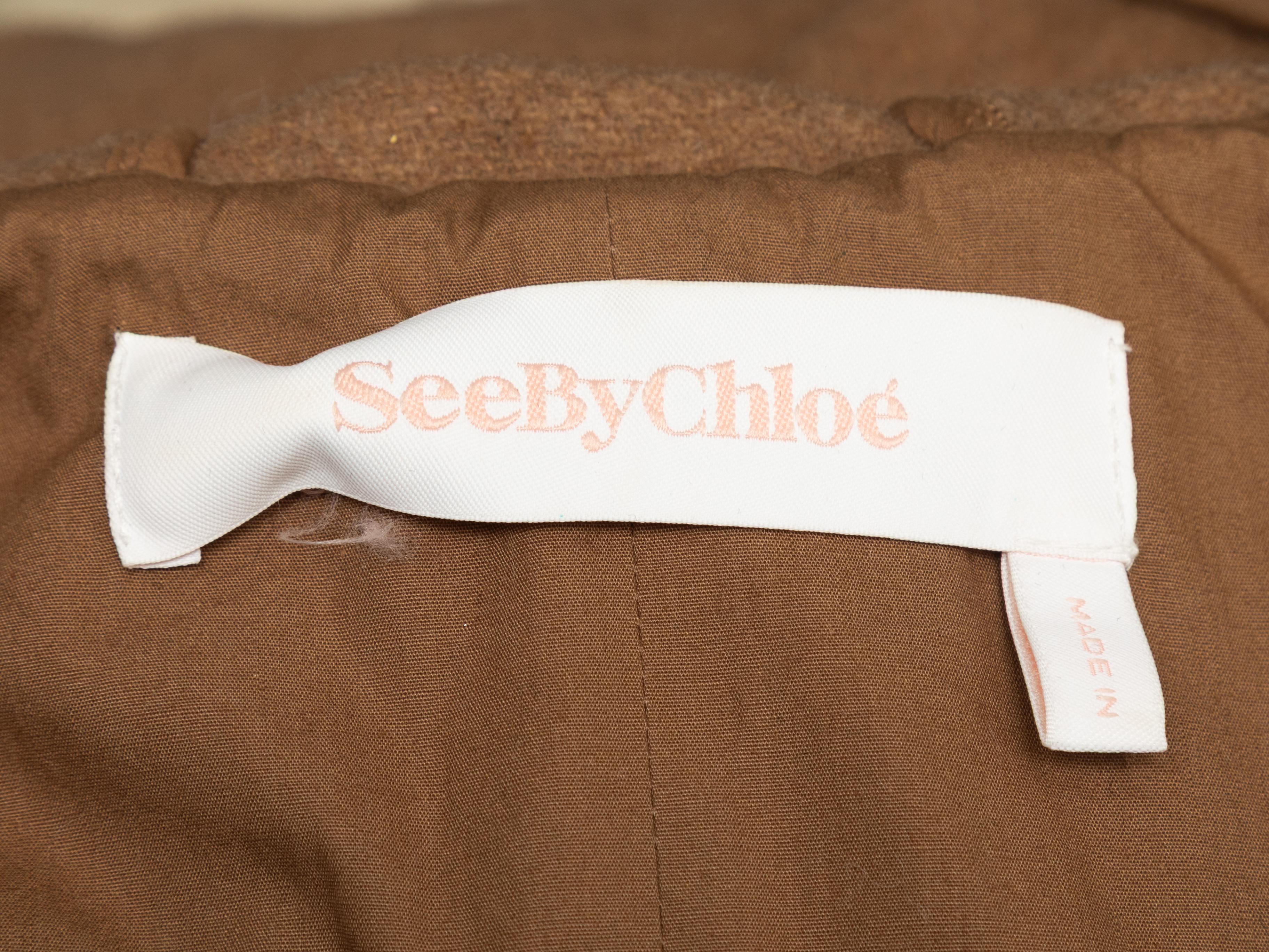 Donna Capo in lana con cappuccio Tan See by Chloe taglia M.L.A. in vendita