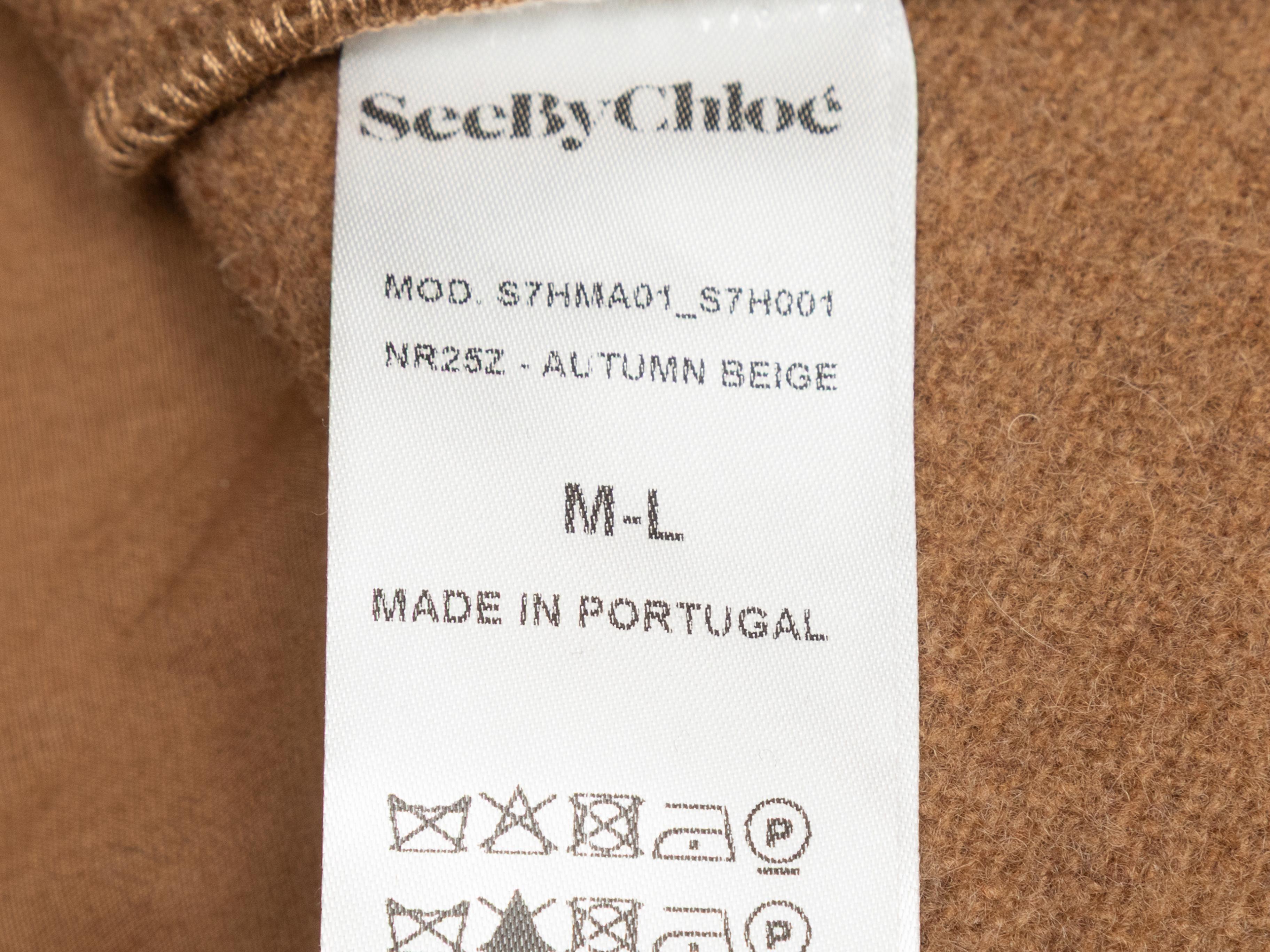 Capo in lana con cappuccio Tan See by Chloe taglia M.L.A. in vendita 1