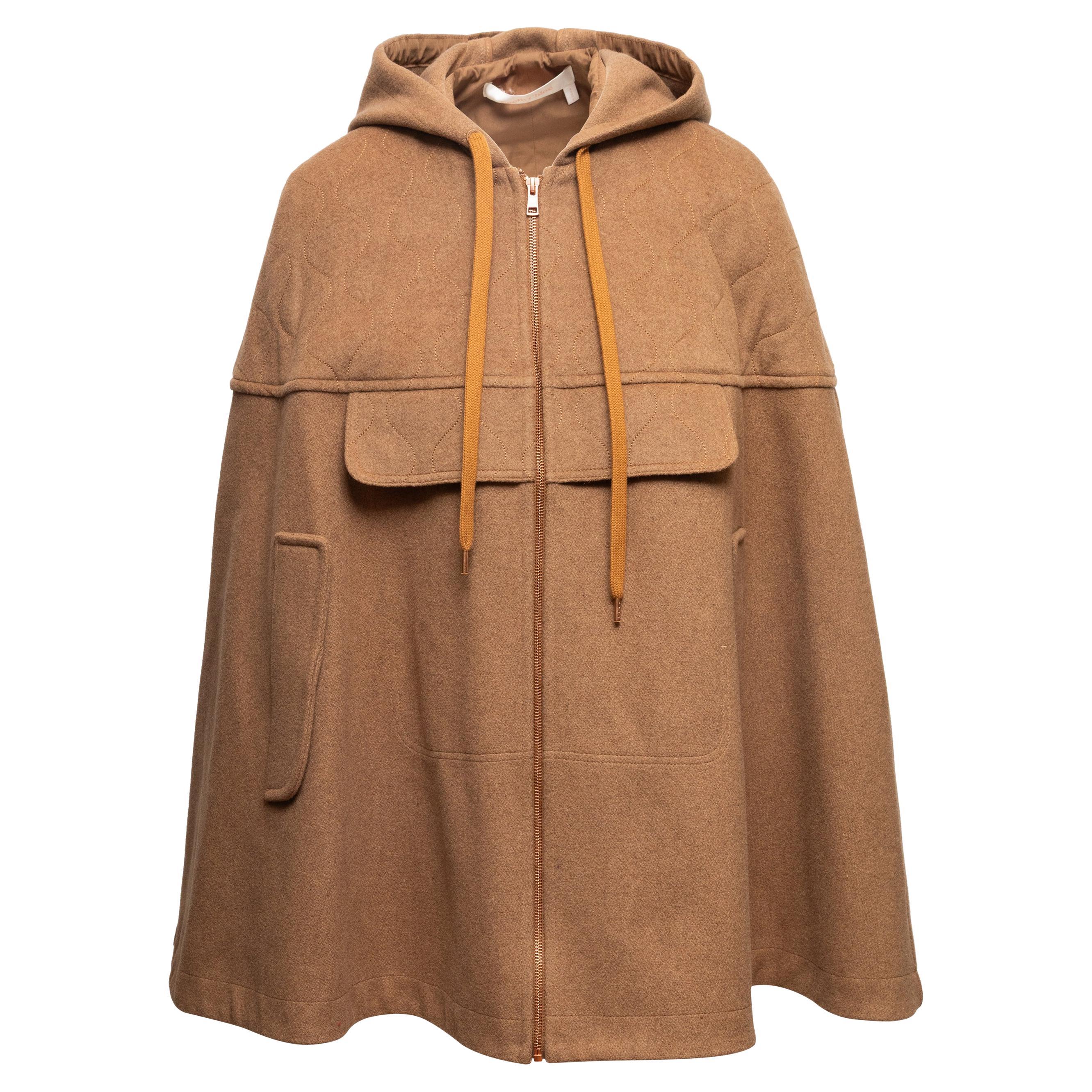 Capo in lana con cappuccio Tan See by Chloe taglia M.L.A.