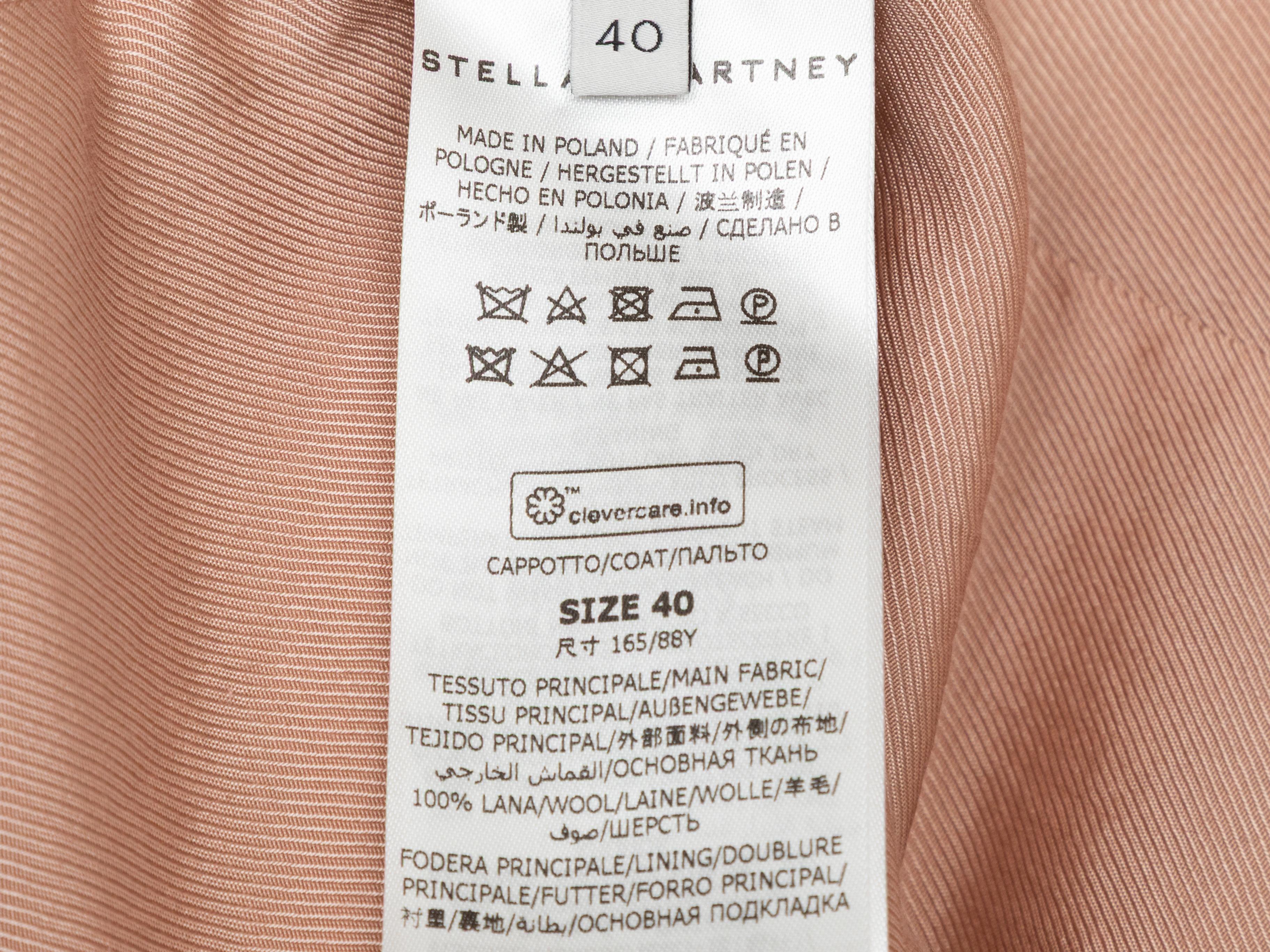 Hellbrauner Stella McCartney Wollmantel im Doppelreiherformat Größe IT 40 im Angebot 1