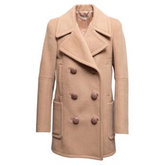 Cappotto doppiopetto in lana Tan Stella McCartney Taglia IT 40