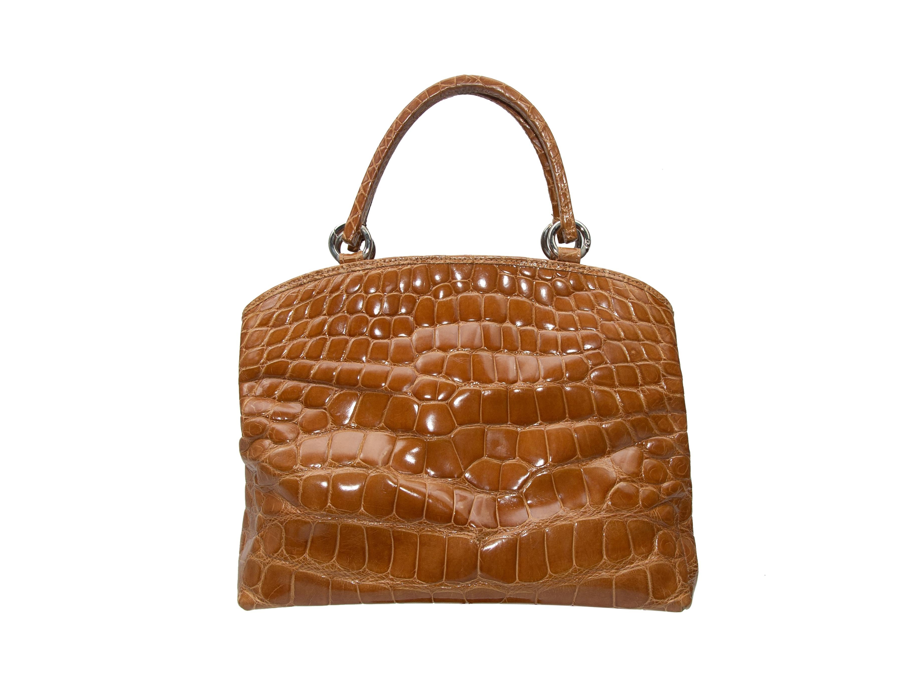 Tan Suarez Alligator Handbag In Good Condition In New York, NY