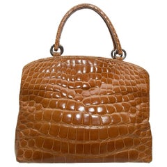 Tan Suarez Alligator Handbag
