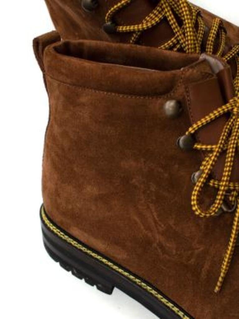 tan suede Calourio hiking boots For Sale at 1stDibs