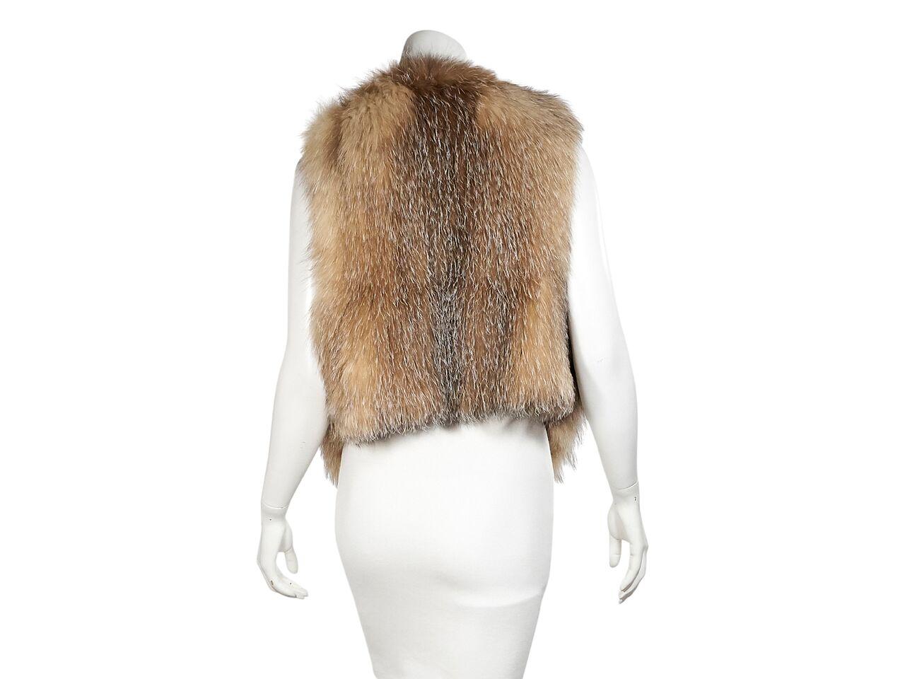 tan fur vest