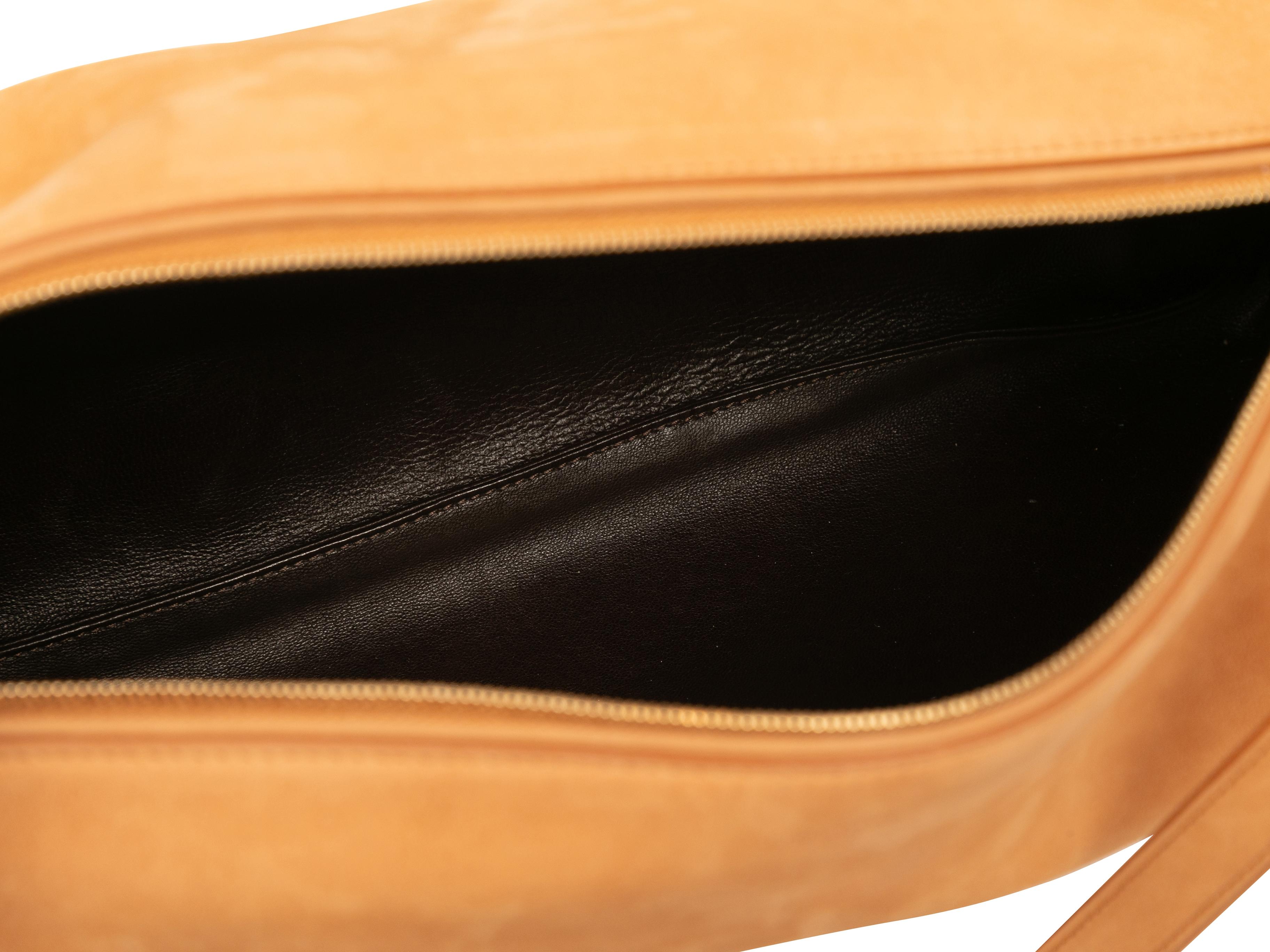 Tan The Row Morgan Leather Shoulder Bag 1