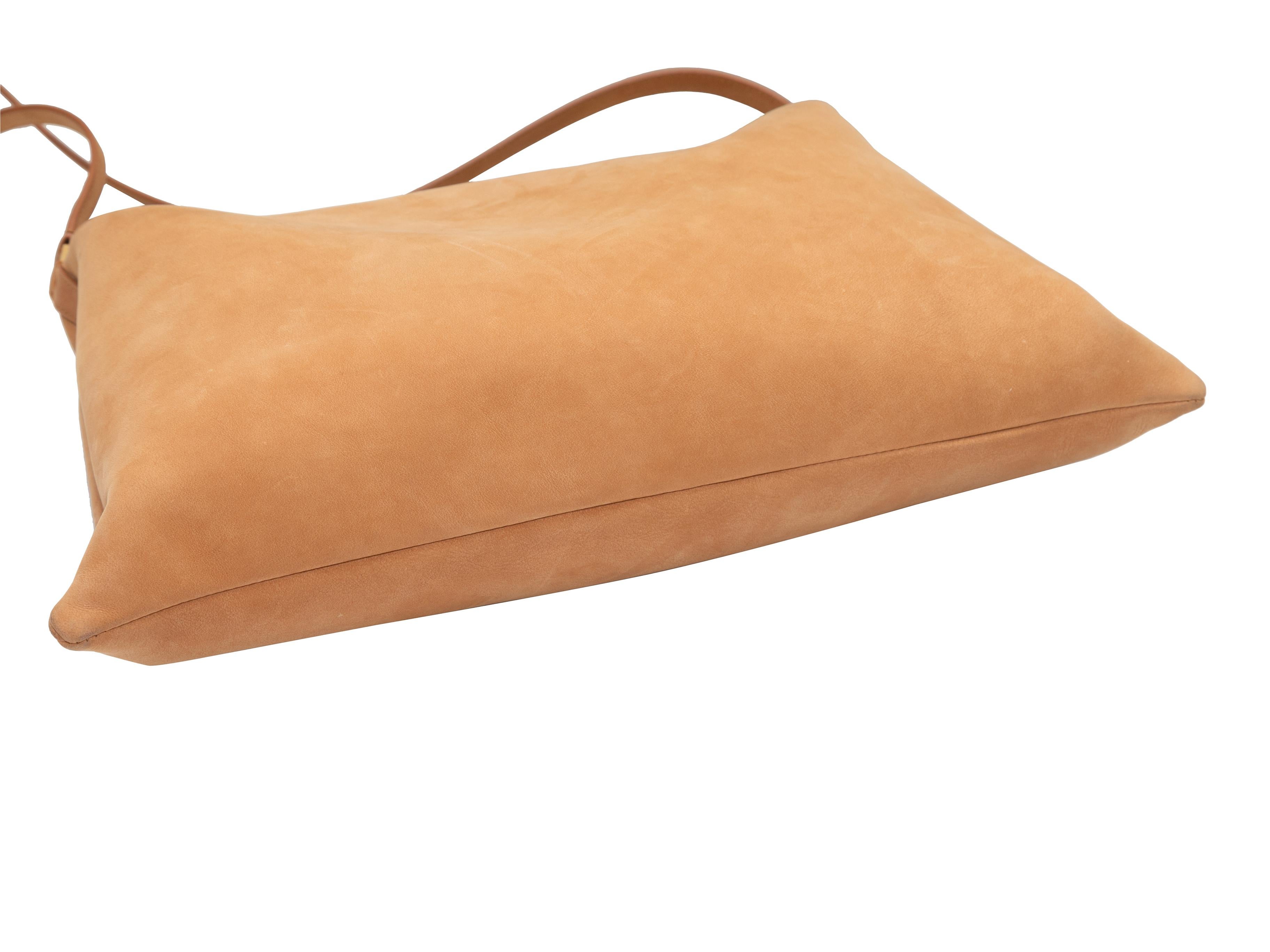 Tan The Row Morgan Leather Shoulder Bag 2