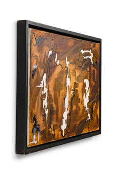 Tan to Brown Abstract Painting