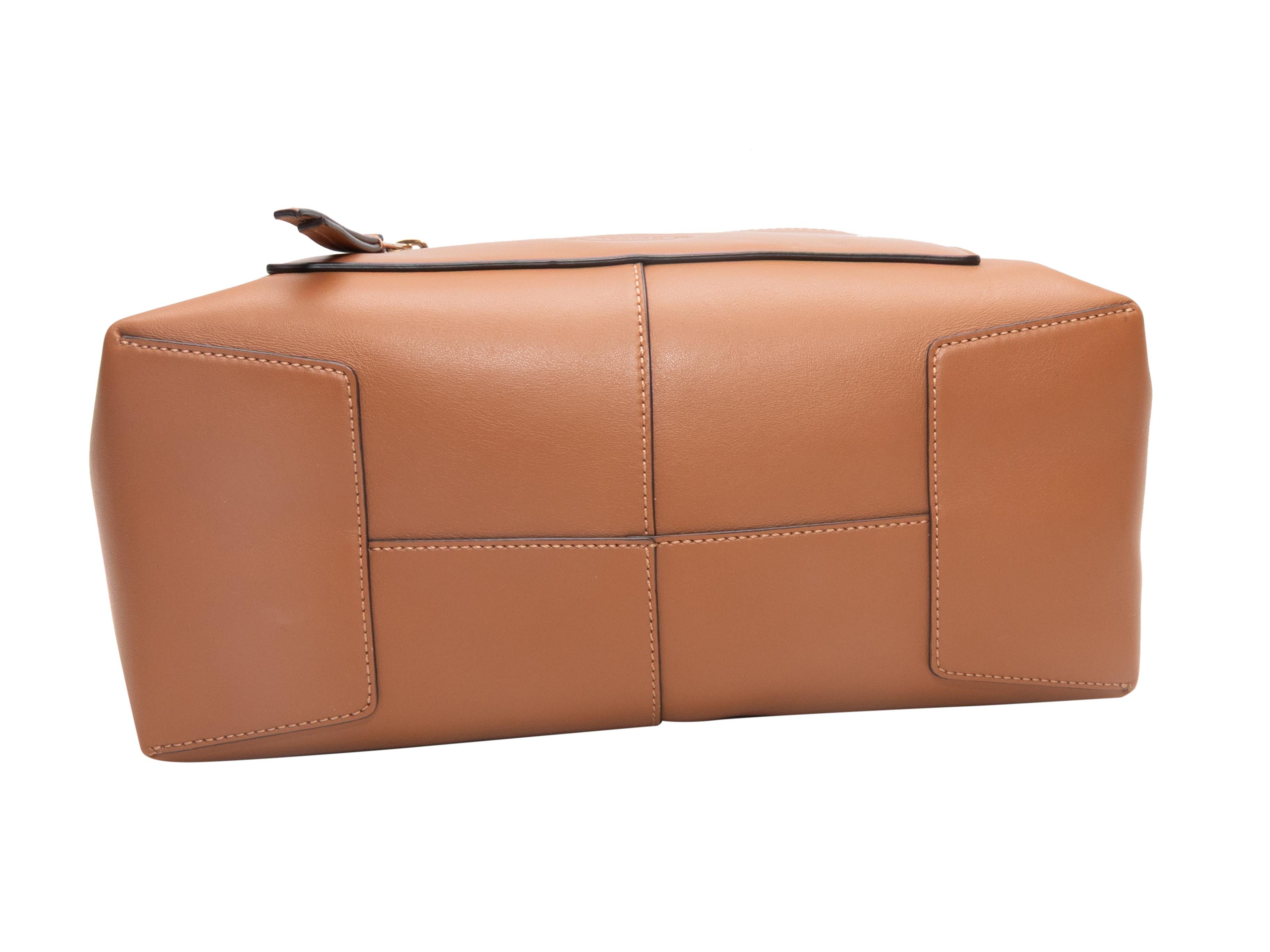 Tan Tod's Small T Case Boston Bag Pour femmes en vente