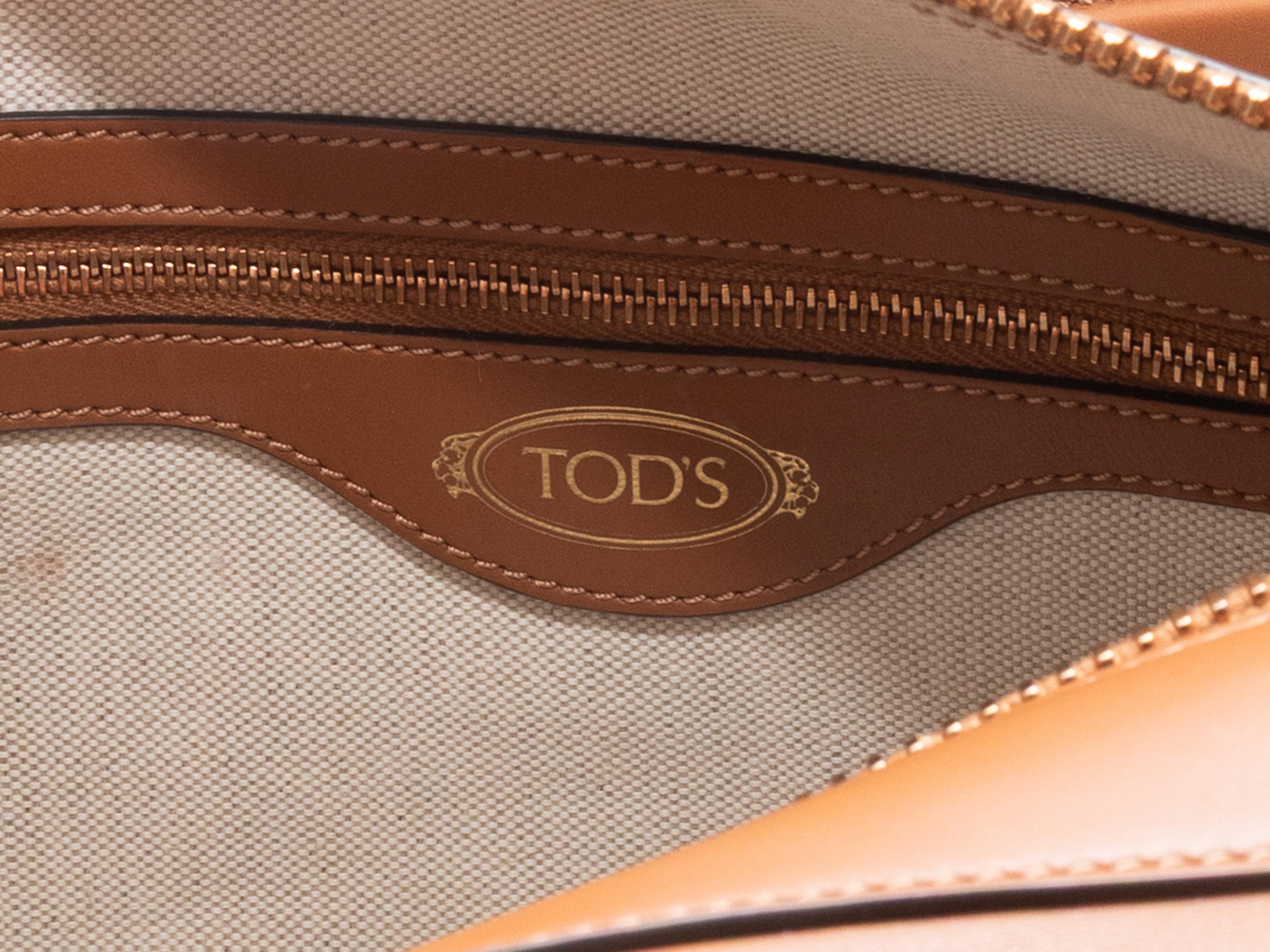 Tan Tod's Small T Case Boston Bag en vente 1
