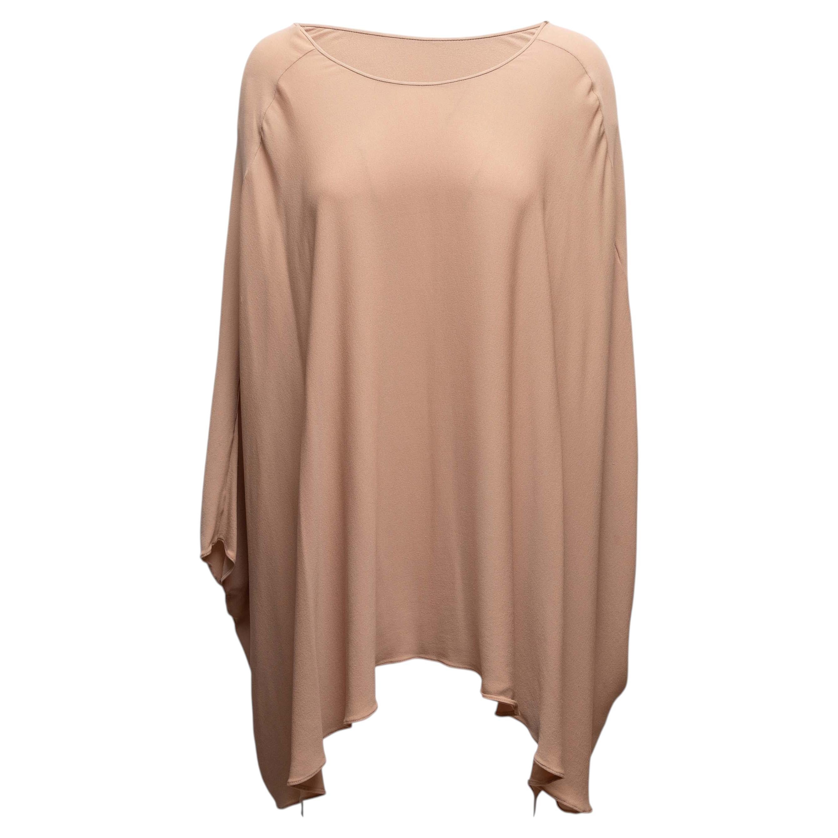 Tan Valentino Seide Dolman Ärmel Bluse Größe IT 42
