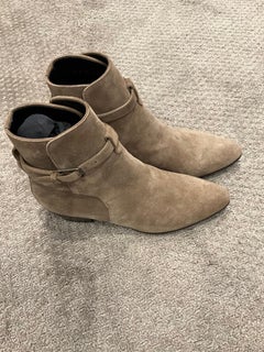 Tan Yves Saint Laurent Suede Bootie New Size EU 37.5