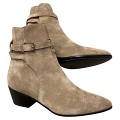 Tan Yves Saint Laurent Suede Bootie New Size EU 37.5