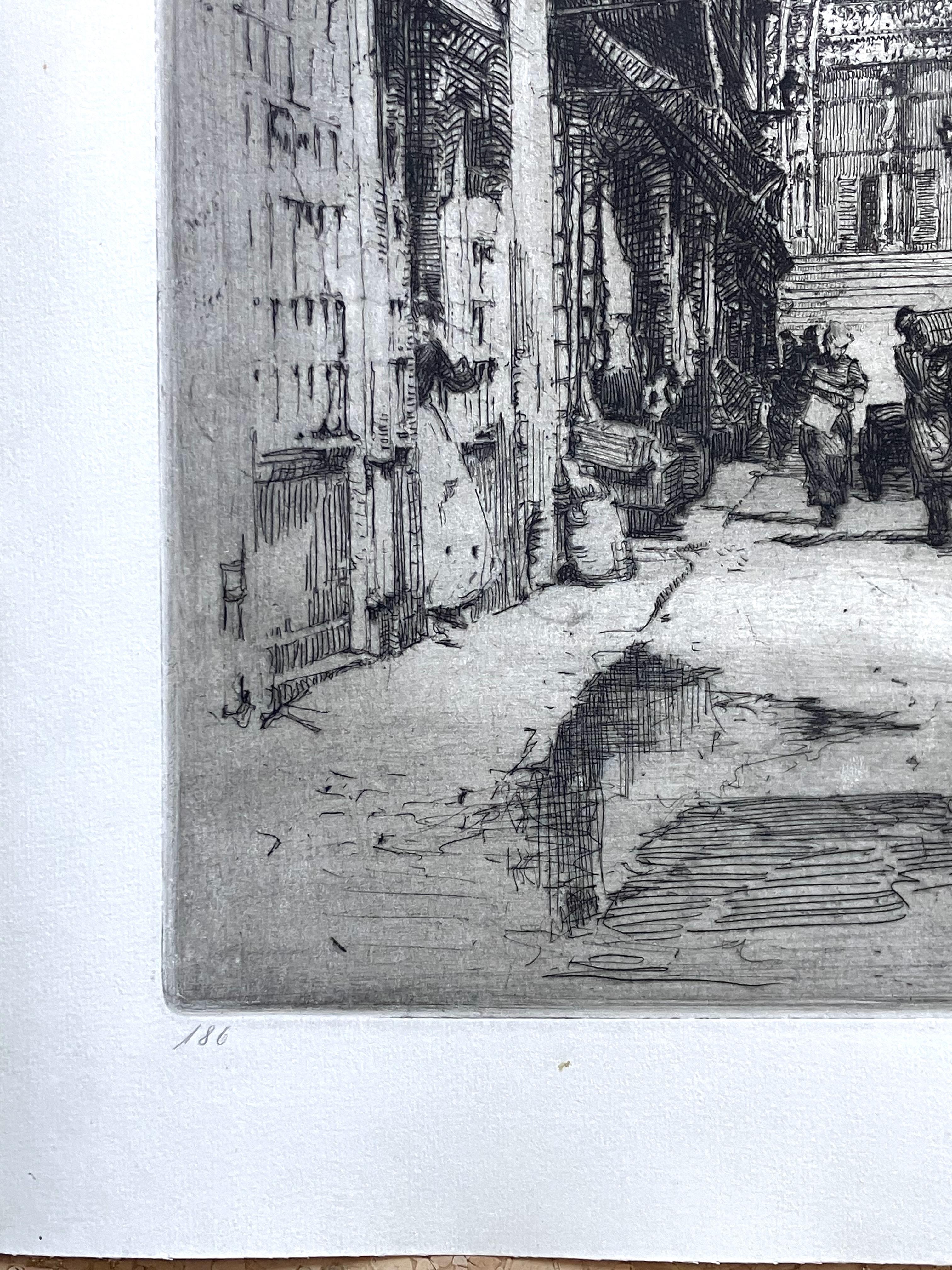 Rouen Cathedral - Gray Figurative Print by Tana Kasimir Hoernes