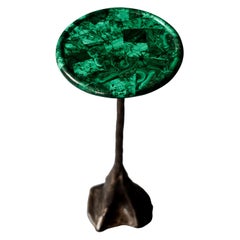 Tana Side Table by DeMuro Das in Malachite