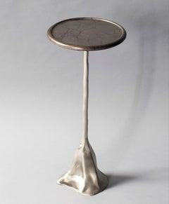 Tana Side Table by DeMuro Das in Silver Pyrite