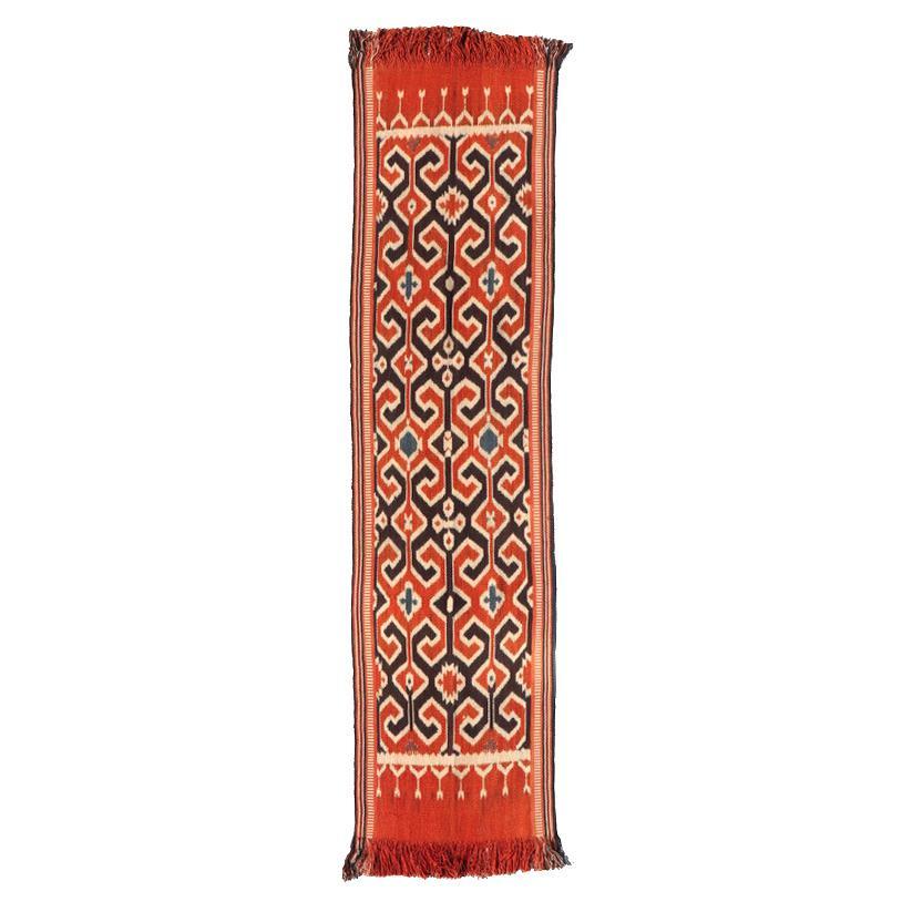 Teint Tana Toraja Sekomandi Ikat Selendang (Tissu d'épaule / foulard / suspension murale) en vente