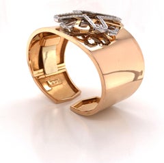 Tanagro New York, Armspange aus 18 Karat Roségold mit Diamanten