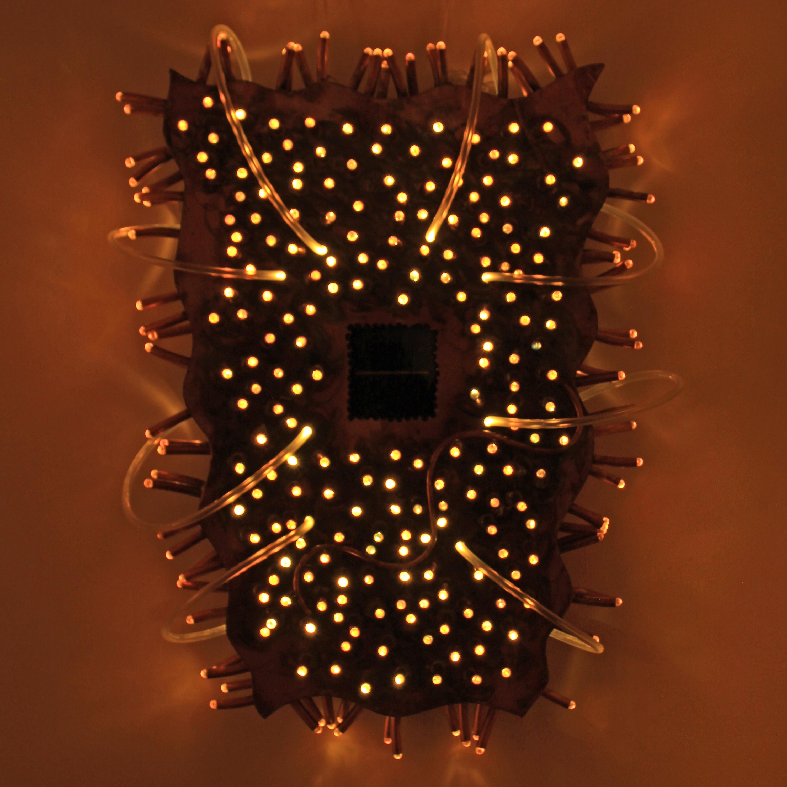 Behind the herbs. Abstract light sculpture - Sculpture by Tanbelia