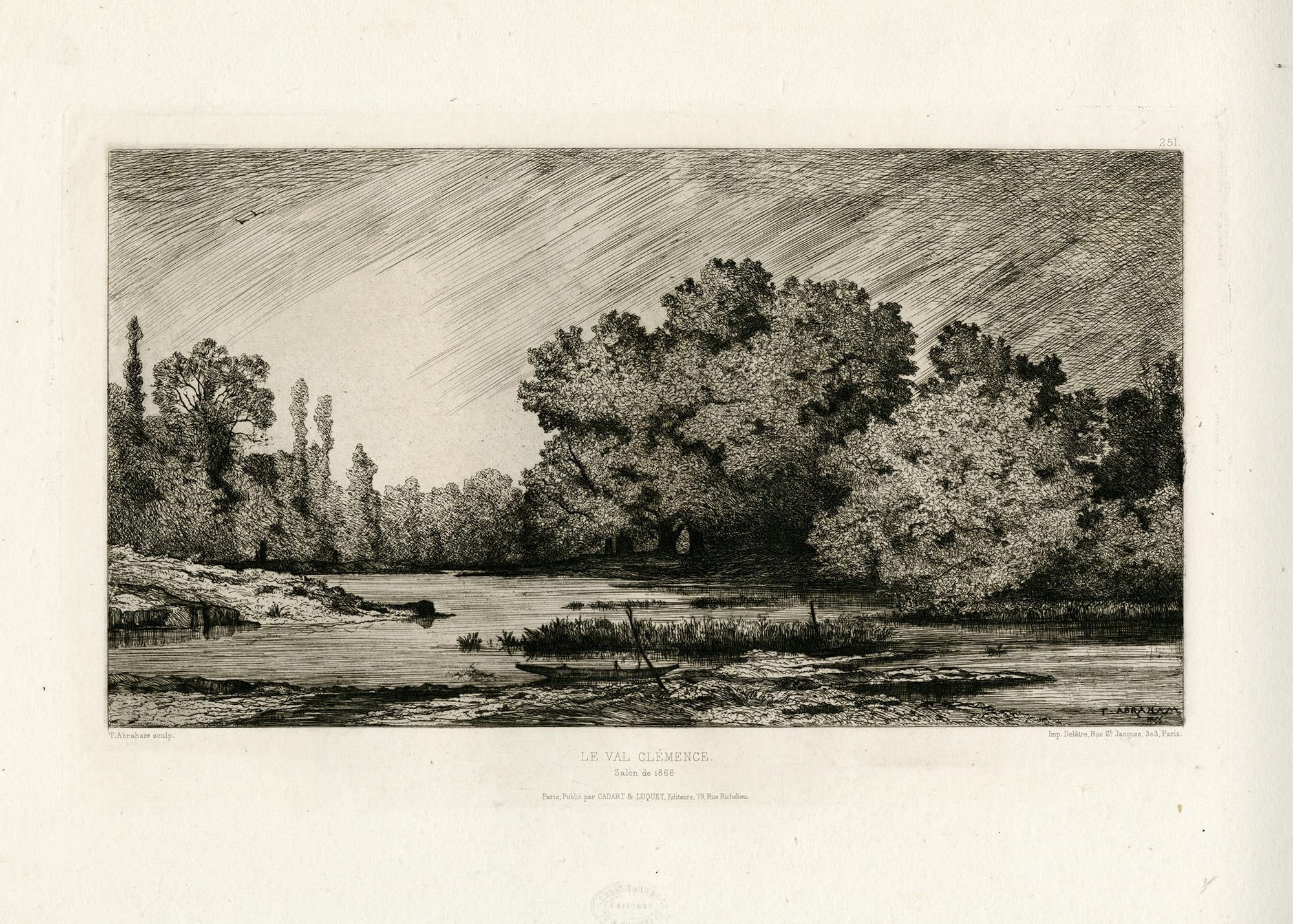 Le Val Clemence; Clémence Valley - Print by Tancrède Abraham
