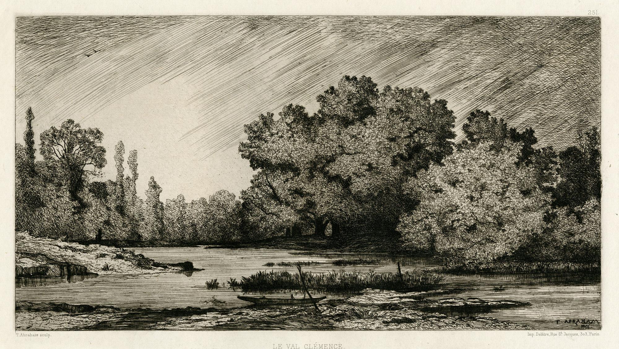 Tancrède Abraham Landscape Print - Le Val Clemence; Clémence Valley