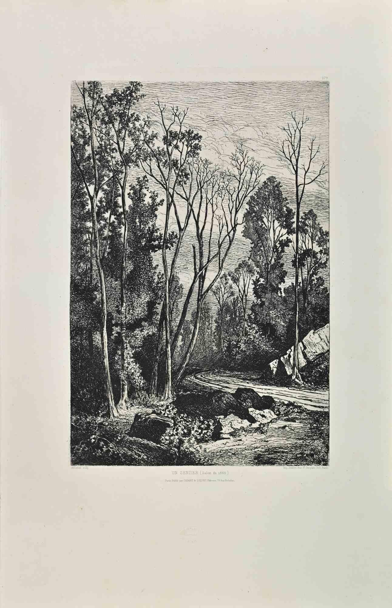 Un Sentier is an artwork realized by Tancrède Abraham in the 1870s.

Etching.

Image size:34x23

Good conditions.



Realized for the "Société des Aquafortistes. Born on the initiative of the publisher Alfred Cadart, the Société des Aquafortistes