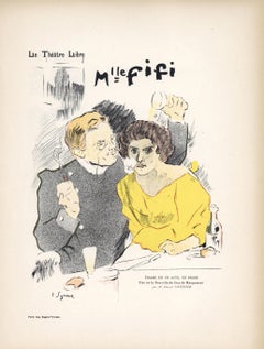 (nach) Tancrede Synave - lithographiertes Plakat "Mademoiselle Fifi"