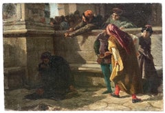 Tancredi Raffaello (1837–1916), Sketch for a Medieval Episode Inspired by Dante