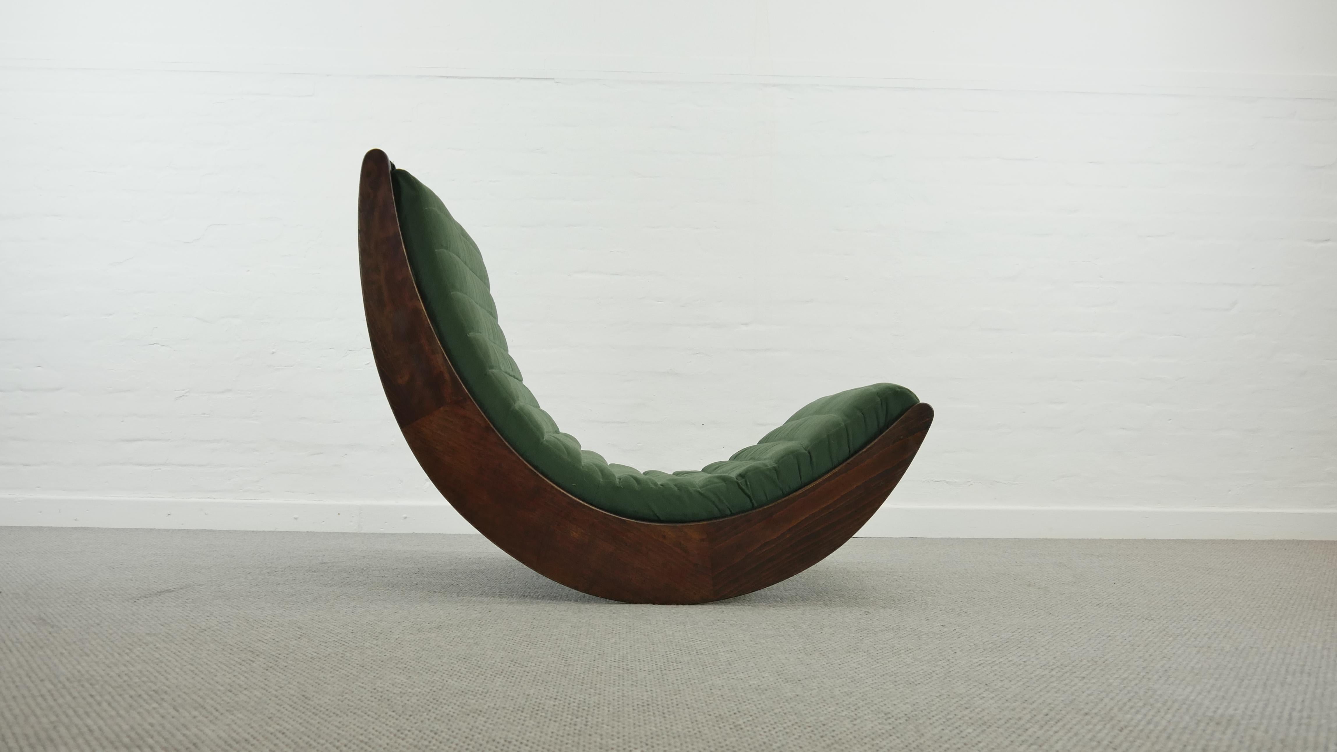 Mid-Century Modern Tandem Relaxer 2-Seat Rocking Chair by Verner Panton for Rosenthal, Germany
