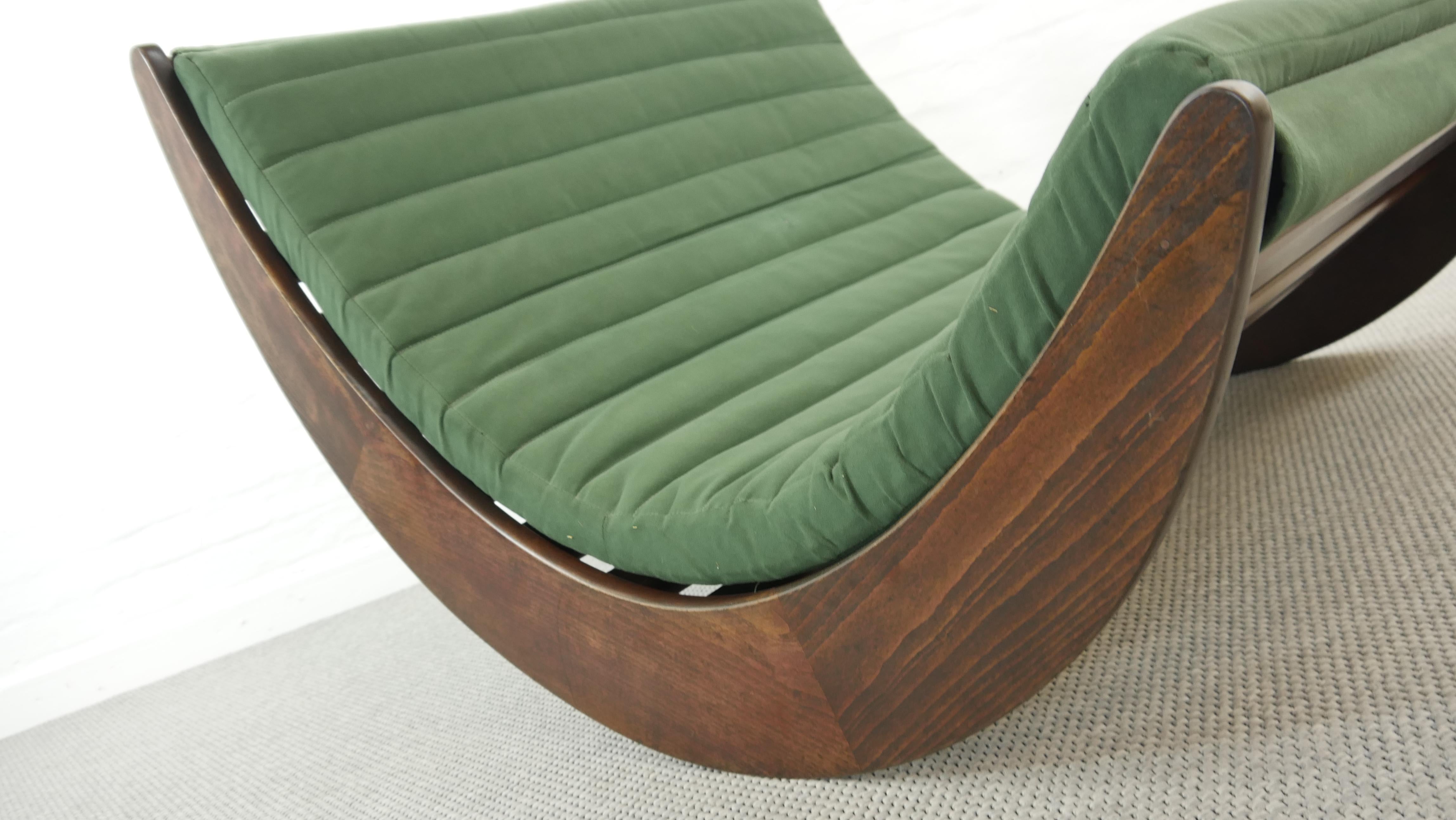 Beech Tandem Relaxer 2-Seat Rocking Chair by Verner Panton for Rosenthal, Germany