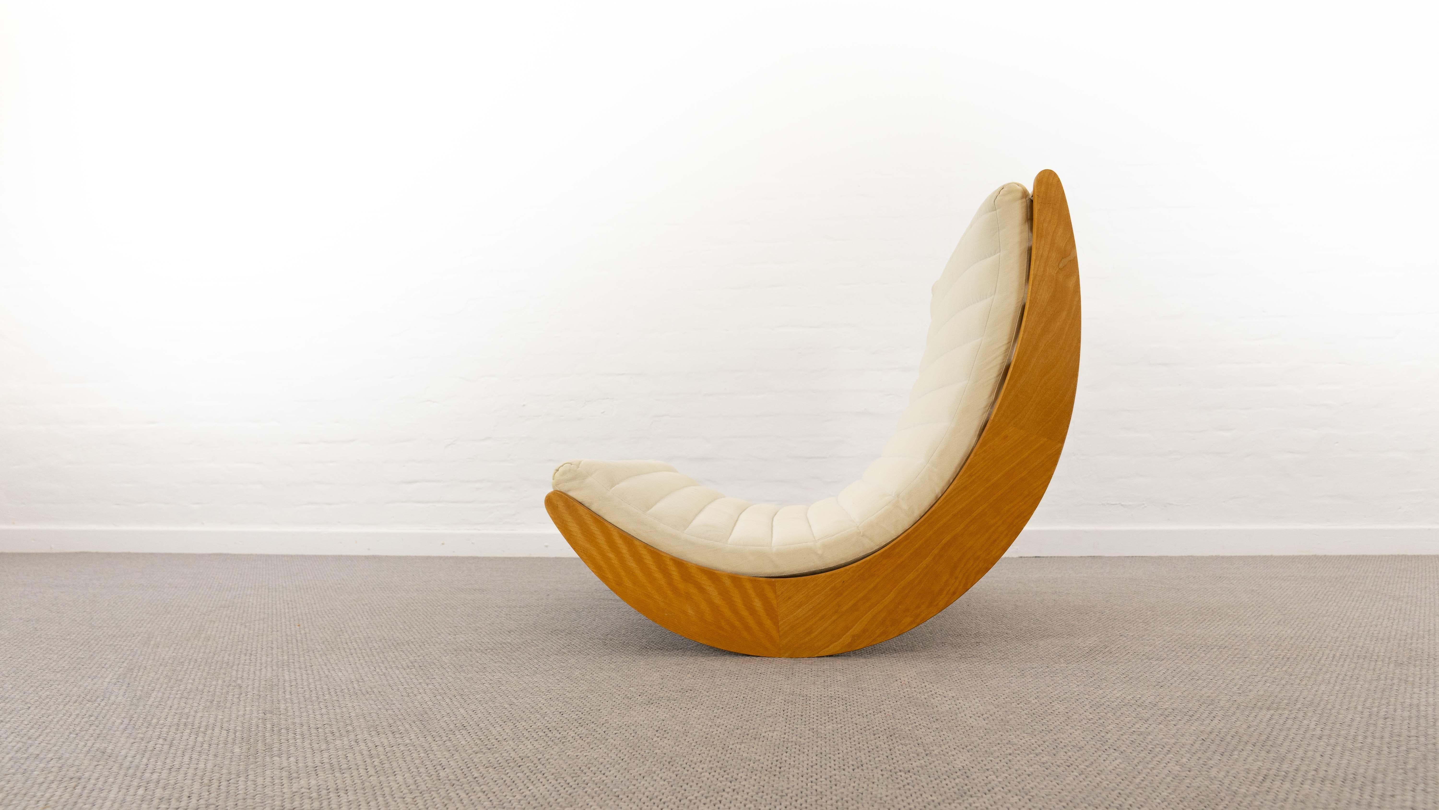 Beech Tandem Relaxer 2for2 Rocking Chair by Verner Panton for Rosenthal, Germany