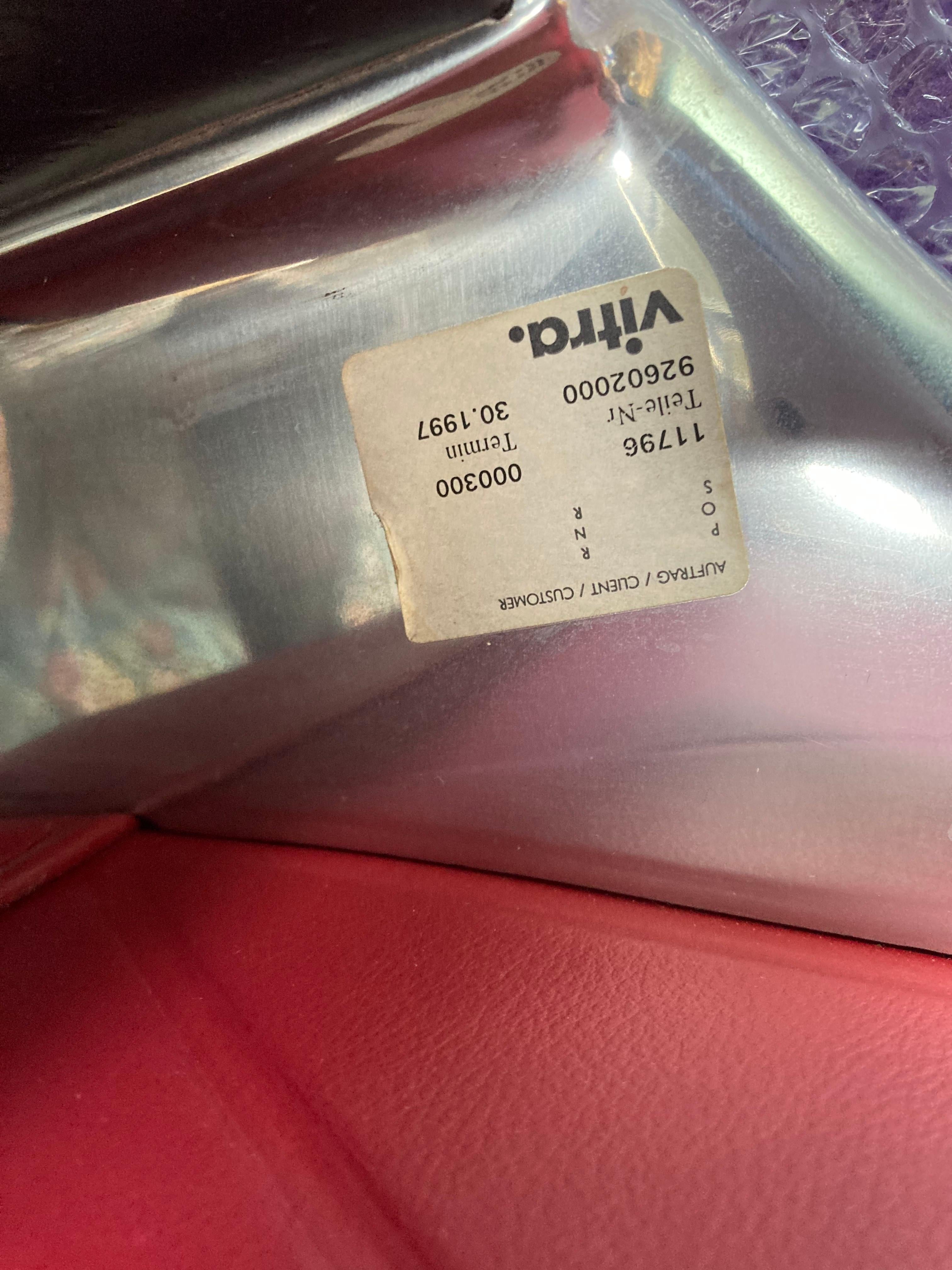 Banc Tandem Sling ETS Eames bordeaux par Vitra Herman Miller en vente 13