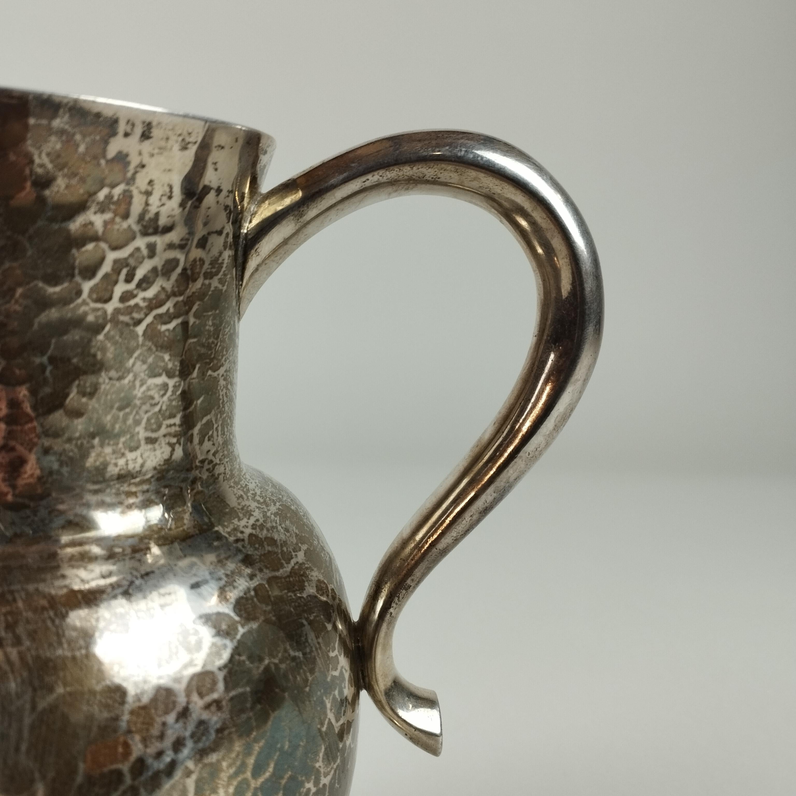 Hammered TANE México Sterling Silver Pitcher For Sale