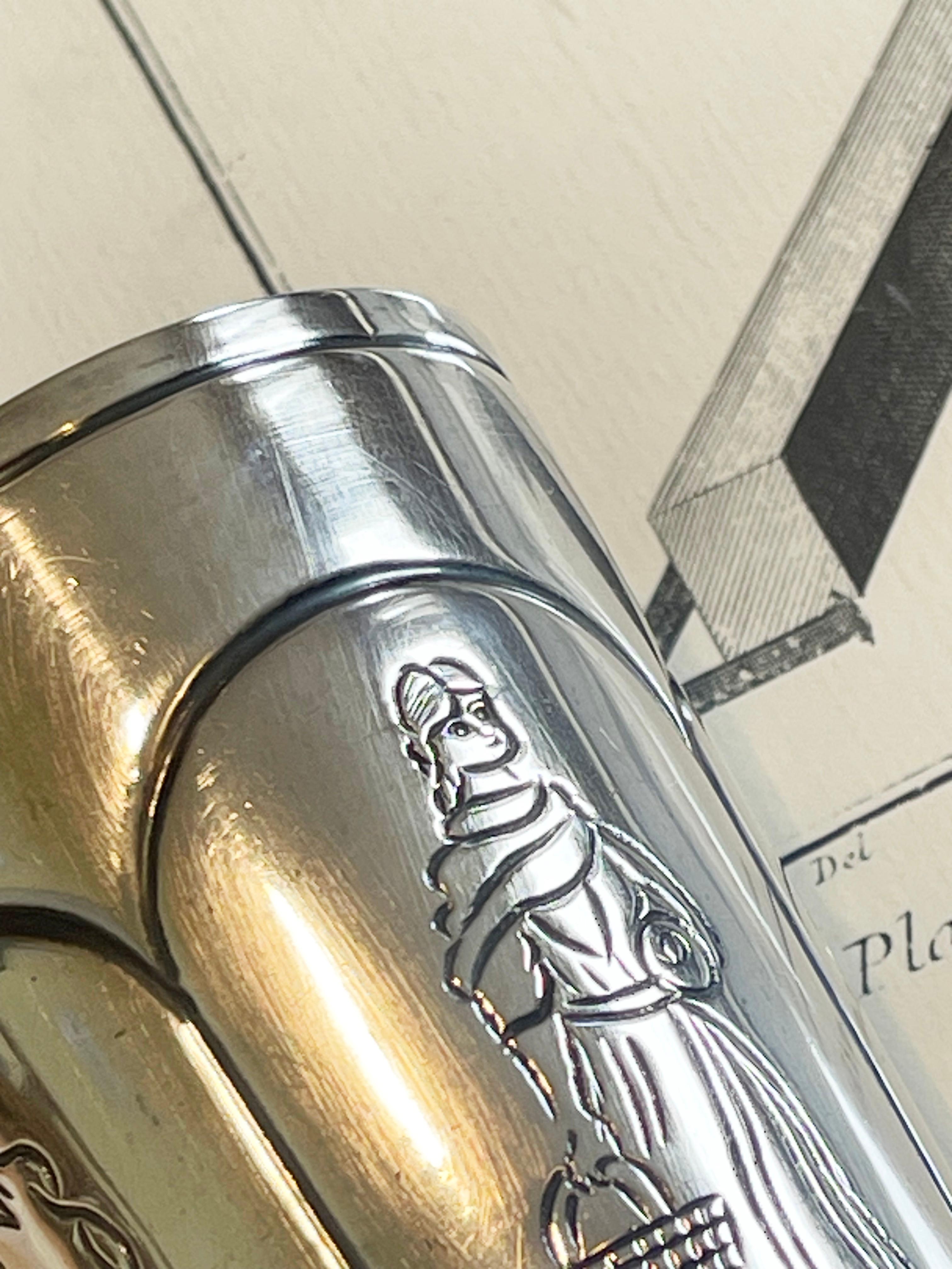 Vaso antiguo Tane de México de plata de ley por J. Marmolejos, ca. 1965 1