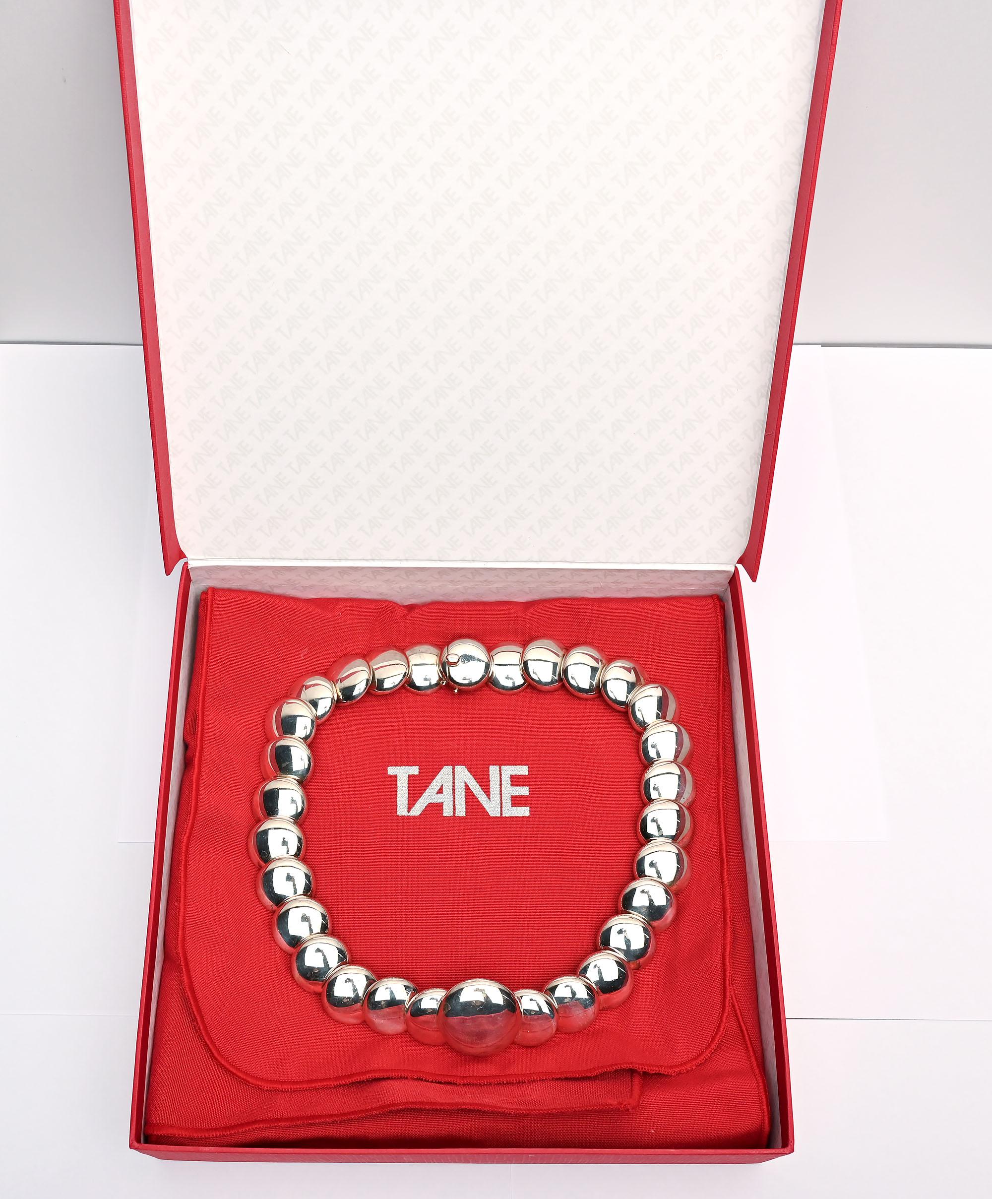Contemporary Tane Sterling Silver Choker Necklace For Sale